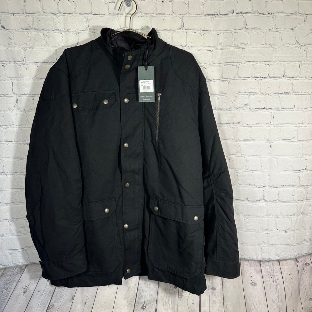 NEW Rodd & Gunn Harper Waxed Jacket Onyx Black Men‎ XXXL Chore Barn Coat